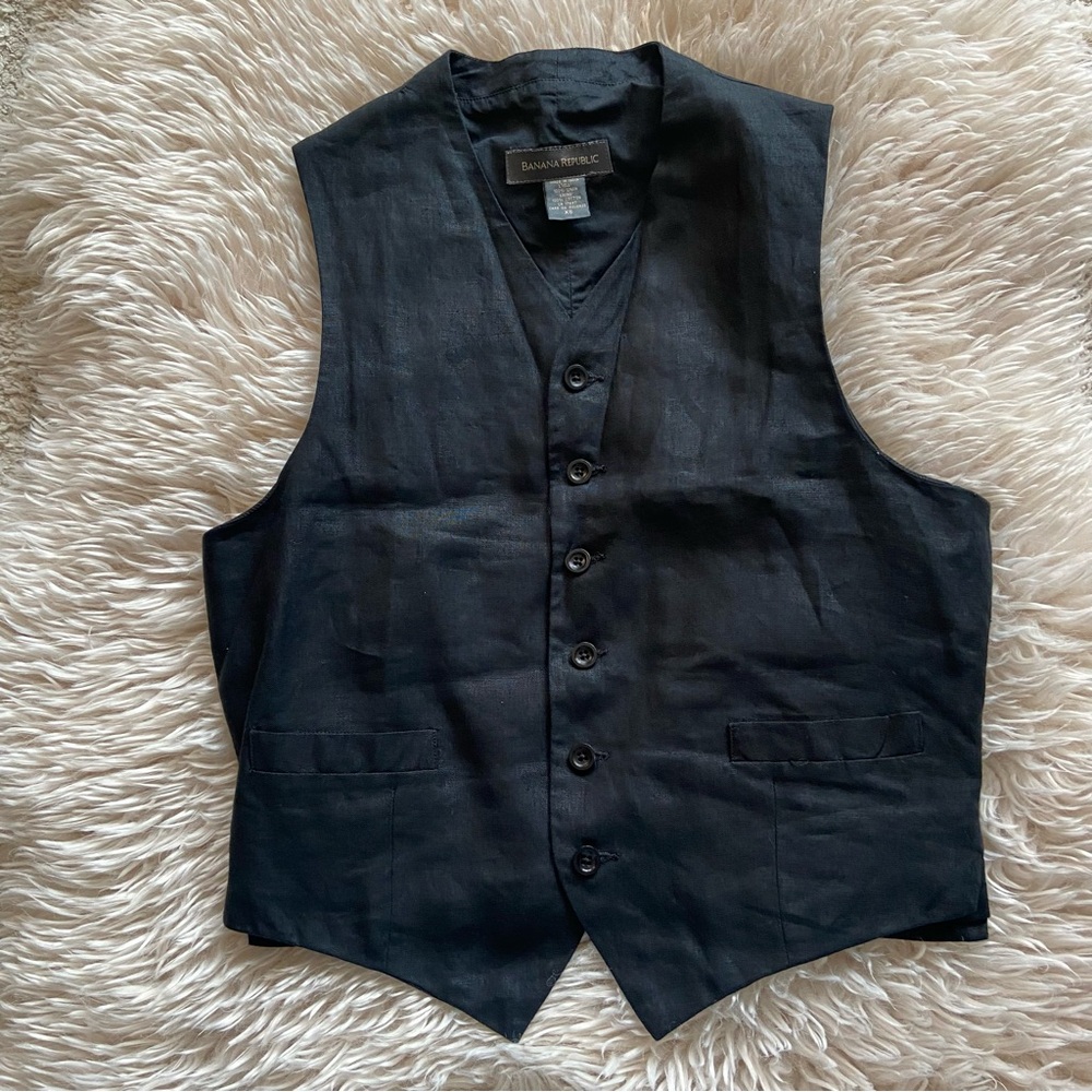 Banana Republic Midnight Black Vest